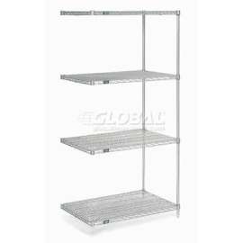 Nexel Shelving Wire Shelving Add-On Unit, 36"W x 36"D x 74"H