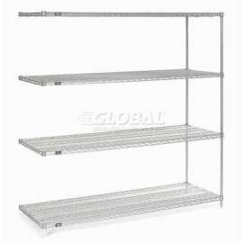 Nexel Shelving Wire Shelving Add-On Unit, 72"W x 36"D x 74"H