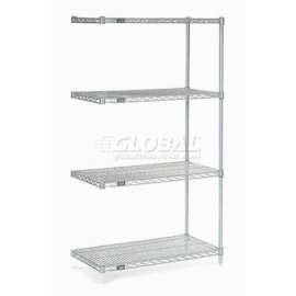 Nexel Shelving Wire Shelving Add-On Unit, 60"W x 30"D x 86"H