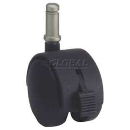 Algood Dual Disc Series Chair Caster with Nylon Locking Wheel 03T4-050-437SX7/8-B - Stem Type E