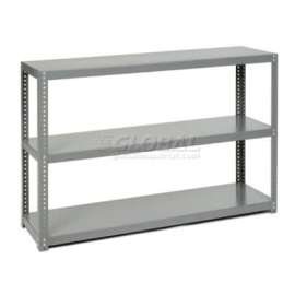 Extra Heavy Duty Shelving, 60"W x 18"D x 39"H, 3 Shelves, Gray