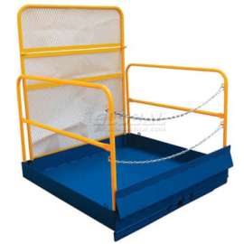 Forklift Loading Platform Attachment, Rails & Rear Screen FTLP-5454-HR