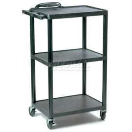 Buhl Plastic Adjustable Height Audio Visual Cart 300 Lb. Capacity