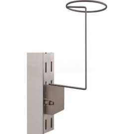 Millinery Displayer For Slotted Wall, Satin Nickle