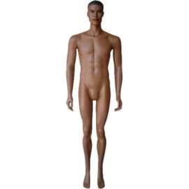 Male Mannequin - Hands by Side, Legs Straight - Dark Flesh Tone