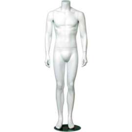 Male Mannequin - Headless, Hands by Side, Legs Straight - Matte Finish