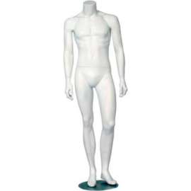 Male Mannequin - Headless, Hands by Side, Left Knee Bent - Matte Finish