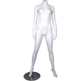 Female Mannequin - Headless, Hands by Side, Legs Apart - Matte Finish