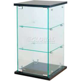 Frameless Glass Showcase, Counter Top, 13"W x 13"D x 24"H