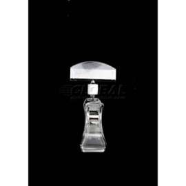 Acrylic Transparent Clip-On Sign Holder With Fixed Graphic, 3-5/8" Long