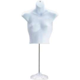 Female Upper Plastic Form on Faux Crystal Base - White