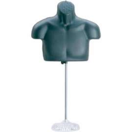 Male Upper Plastic Form on Faux Crystal Base - White