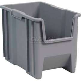Akro-Mils Plastic Stack-N-Store AkroBin 10-7/8"W x 17-1/2"D x 12-1/2"H, Grey