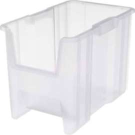 Akro-Mils Plastic Stack-N-Store AkroBin 10-7/8"W x 17-1/2"D x 12-1/2"H, Semi-Clear