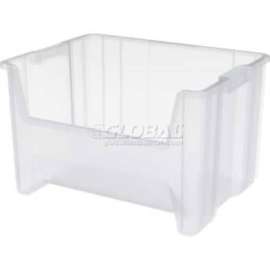 Akro-Mils Plastic Stack-N-Store AkroBin 19-7/8"W x 15-1/4"D x 12-7/16"H, Semi-Clear