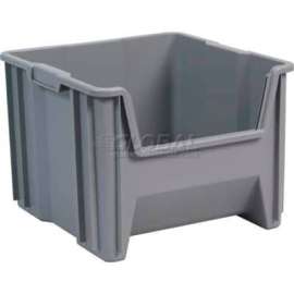 Akro-Mils Plastic Stack-N-Store AkroBin 6-1/2"W x 17-1/2"D x 12-1/2"H, Grey
