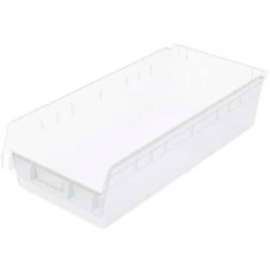 Akro-Mils ShelfMax Plastic Nesting Storage Shelf Bin 30014 - 11-1/8"W x 23-5/8"D x 6"H Clear