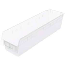 Akro-Mils ShelfMax Plastic Nesting Storage Shelf Bin 30094 - 6-5/8"W x 23-5/8"D x 6"H Clear