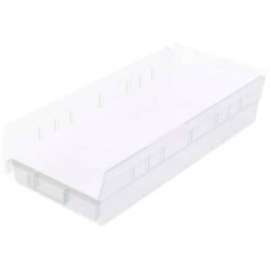 Akro-Mils Plastic Nesting Storage Shelf Bin 30158 - 8-3/8"W x 17-7/8"D x 4"H Clear