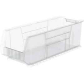 Akro-Mils Super-Size AkroBin Plastic Stacking Bin, 11"W x 29-7/8"D x 10"H, Clear