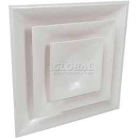 American Louver Stratus Cone Diffuser With 8" Neck, White, STR-C-8W