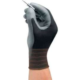 HyFlex Lite Polyurehtane Coated Gloves, Ansell 11-600, Size 11, Black/Gray, 1 Pair