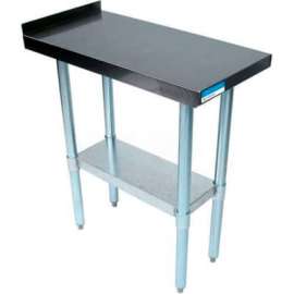 BK Resources VFTS-1530 18 Ga Filler Table 430 Stainless Steel - 1-1/2" Backsplash & Galv Frame 15x30