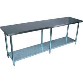 BK Resources Workbench W/Undershelf, 18 Ga. 430 Series Stainless, 96"Wx24"D