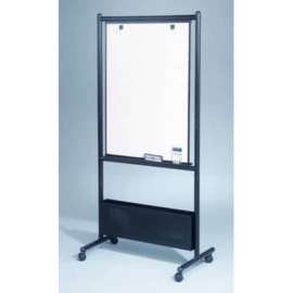 Balt Nest Easel - Black Steel Frame with Porcelain Markerboard, 32"W x 72"H