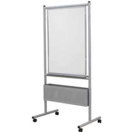 Balt Nest Easel - Silver Frame with Porcelain Steel Markerboard