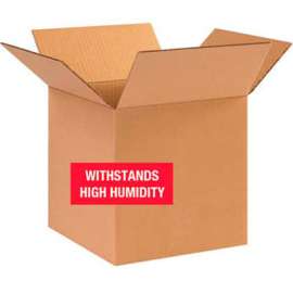 Global Industrial Weather Resistant Cardboard Corrugated Boxes, 10"L x 10"W x 10"H, Kraft