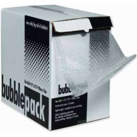 Perforated Bubble Roll W/Dispenser, 24"W x 175'L x 3/16" Thick, Clear