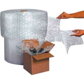 Perforated Air Bubble Roll, 16"W x 250'L x 1/2" Thick, Clear, 3/Pack
