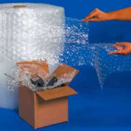 UPSable Perforated Bubble Roll, 48"W x 300'L x 5/16" Thick, Clear, 1 Roll