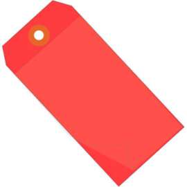 Global Industrial Self Laminating Tag #5, 4-3/4"L x 2-3/8"W, Red, 100/Pack