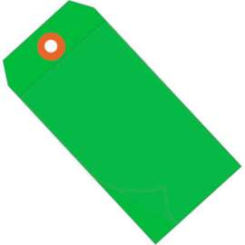 Global Industrial Self Laminating Tag #5, 4-3/4"L x 2-3/8"W, Green, 100/Pack