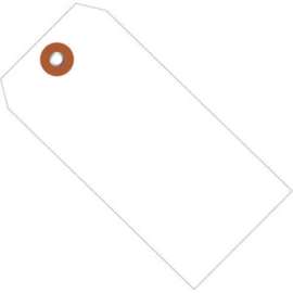 Global Industrial Plastic Shipping Tag #5, 4-3/4"L x 2-3/8"W, White, 100/Pack