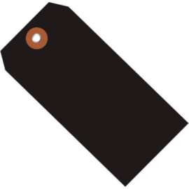 Global Industrial Plastic Shipping Tag #5, 4-3/4"L x 2-3/8"W, Black, 100/Pack