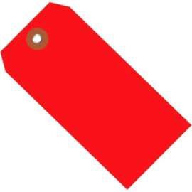 Global Industrial Plastic Shipping Tag #8 6-1/4"L x 3-1/8"W, Red, 100/Pack