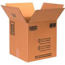 Global Industrial Haz Mat Boxes Four 1 Gal. Plastic Jugs 12-1/4"L x 12-1/4"W x 12-3/4"H 20/pk