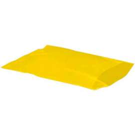 Global Industrial Flat Poly Bags, 15"W x 18"L, 2 Mil, Yellow, 1000/Pack
