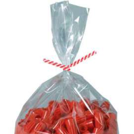 Global Industrial Paper Twist Ties, 6"L x 5/32"W, Red Candy Stripe, 2000/Pack