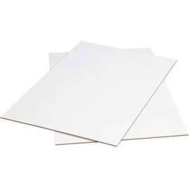 Global Industrial Corrugated Sheets, 48"L x 40"W, White