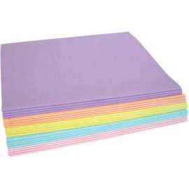 Global Industrial Gift Grade Tissue Paper, 20"W x 30"L, Assorted Pastel Colors, 480 Sheets