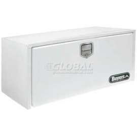 Buyers Steel Underbody Truck Box w/ Stainless Steel Rotary Paddle - White 14x16x30 - 1703203