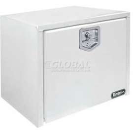 Buyers Steel Underbody Truck Box w/ Stainless Steel T-Handle - White 24x24x24 - 1704400