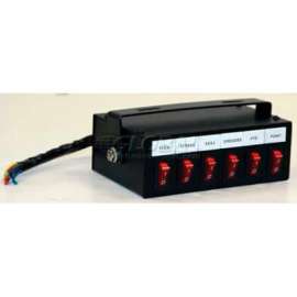 Switch Box, 6-Function, Illuminated-On