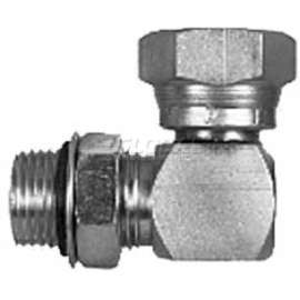 Male Strt. Thread To Fml Pipe Swivel 90 Elbow, H9515x6x6, 9/16-18, 3/8-18 Npsm Nut-Min Qty 13