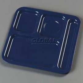 Carlisle 4398450 - 4-Compartment Tray, 10-1/8", 9-25/32", 1/2", Dark Blue