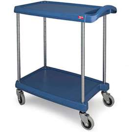Metro Utility Cart w/2 Shelves, 300 lb. Capacity, 31-1/2"L x 18-5/16"W x 35-1/2"H, Blue